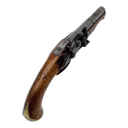 Pistola a pietra focaia, convertita a percussione,