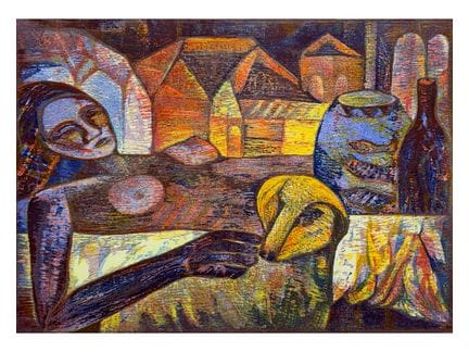 Esteban Fekete, reclining nude, female nude before