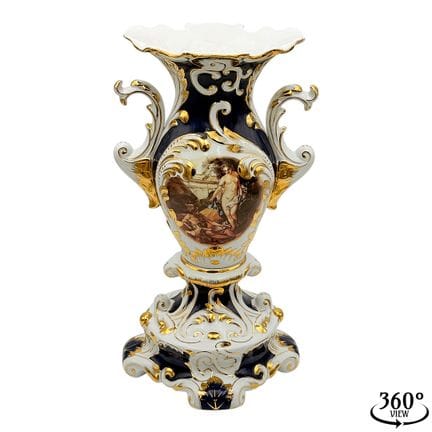 Vase décoratif de style rococo de la manufacture d