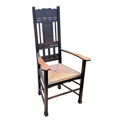 Sedia di Worpswede, poltrona con schienale alto, t