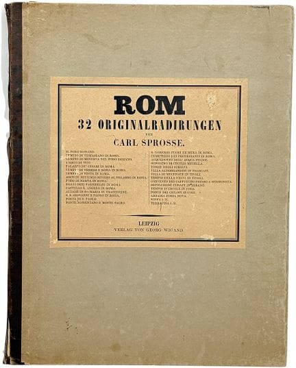 Roma, 32 grabados originales de Carl Sprosse, Edit