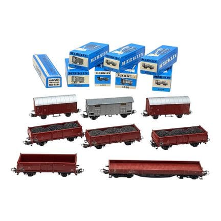 Märklin gauge H0 set of eight goods wagons 4505 46