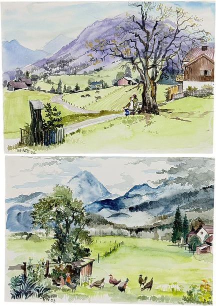 Martin Wirth, Bad Kohlgrub, Bavaria, village view 