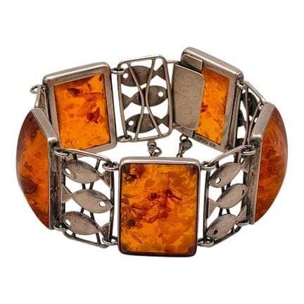 Fischland-Schmuck Ribnitz, bracelet en ambre et ar