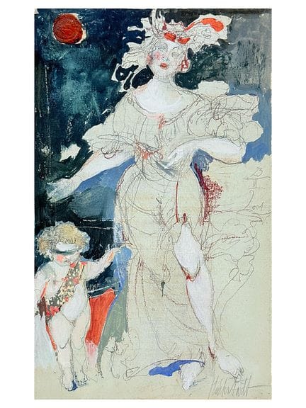 Eberhard Hückstädt, Fortuna, mixed media on paper 