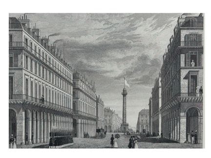 W. Faithorn 据 W. Price 画作所作，《卡斯蒂廖内街》（Rue Castiglio