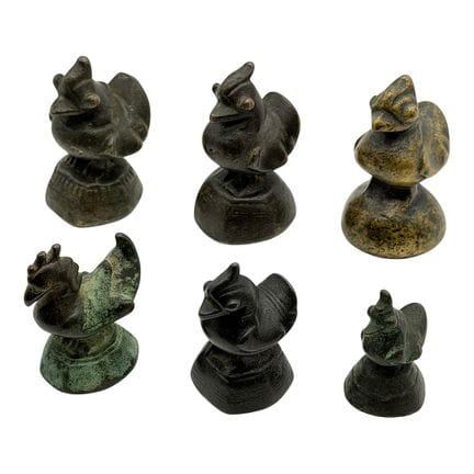 Six opium weights, Hintha and Karaweik birds, bron