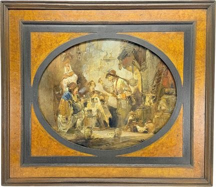 Pittore di genere, salotto di una casa di campagna