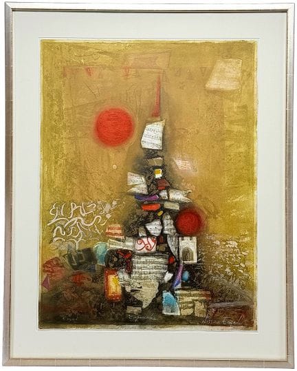尼桑·恩格尔，《暮色》，带浮雕效果的彩色蚀刻版画，艺术家试印版“Essai”，附签名
纸本带浮雕效果