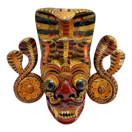 Maschera Naga Raksha, maschera da demone con coron