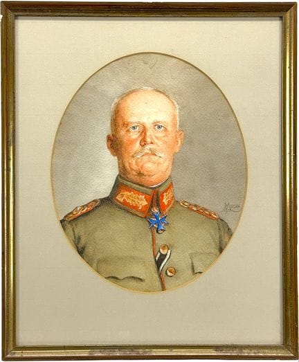 O. Mucha, Erich Ludendorff, ritratto ad acquerello