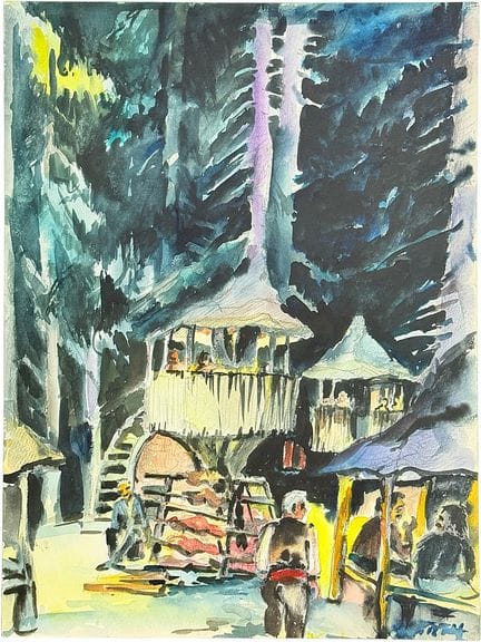 Martin Wirth, "Grillfest in den Rhodopen", conifer
