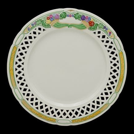KPM Berlin Reticulated Plate Ceres with Cornucopia