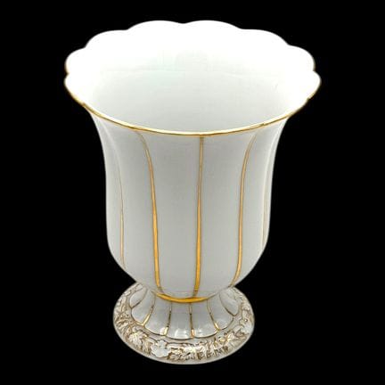 Vase d'appoint de Meissen « X-Form » doré, en form