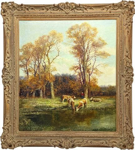 Otto Pippel, “Herbstsonne”, prato autunnale nel bo