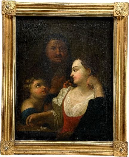 Pittore di genere, Ritratto di famiglia con uomo, 