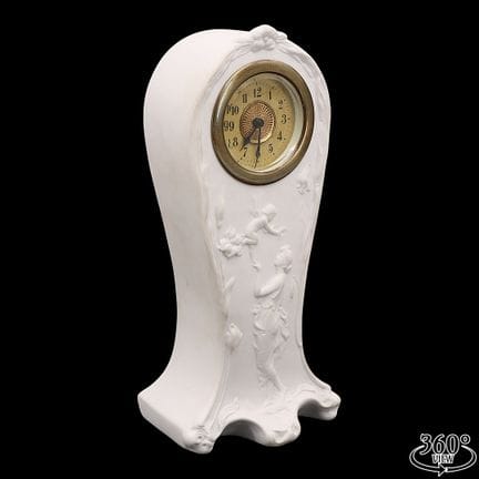 Reloj figurativo de Rudolf Kämmer Volkstedt, bisqu