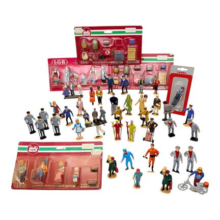 Lotto di figurine e accessori da viaggio per LGB L