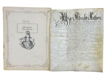 Vellum charter of Albrecht Anton, Imperial Count o