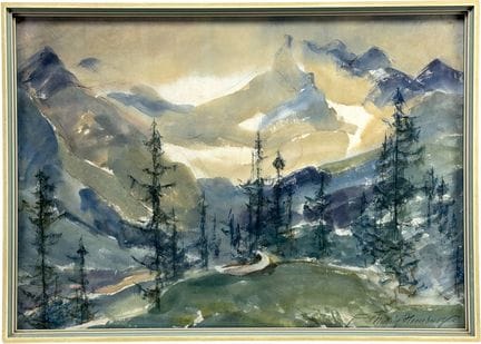 Hedwig Hornburg, paesaggio montano a Mallnitz, acq