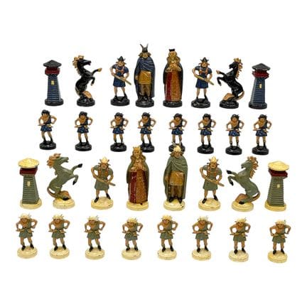 Set di pezzi da scacchi "Guerrieri germanici", XX 