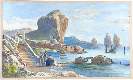 Roskilly, Paesaggio italiano, acquerello raffigura