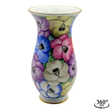 Vaso Wehsener di Dresda con decorazione "Pansies",