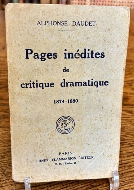 DAUDET (Alphonse). Páginas inéditas de crítica tea