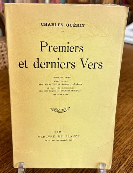 GUÉRIN (Charles). «Premiers et derniers Vers». Par