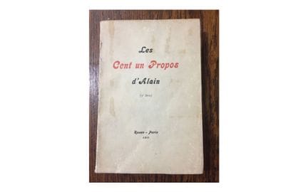 ALAIN (Émile-Auguste Chartier, known as). Les Cent