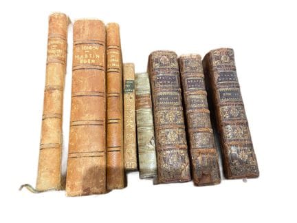 LOT OF ANTIQUE BOOKS 
Lot of bound books including