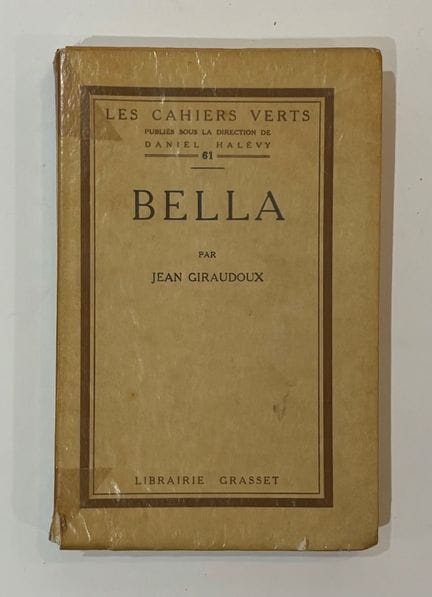 JEAN GIRAUDOUX (1882-1944) - BELLA
A work by Jean 