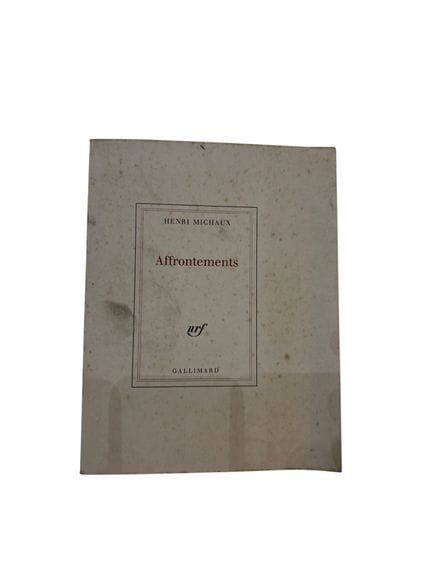 MICHAUX (Henri)
Clashes
Gallimard, 1986
Included: 