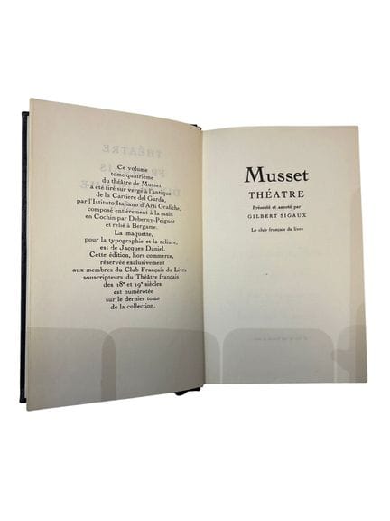MUSSET (Alfred de)
Musset, Théâtre français du XIX