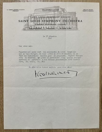 GOLSCHMANN (Vladimir) (1893-1972). Director de orq