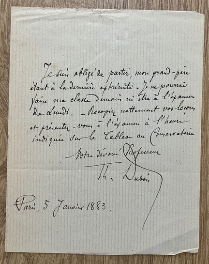 DUBOIS (Théodore) (1837-1924), compositor, organis