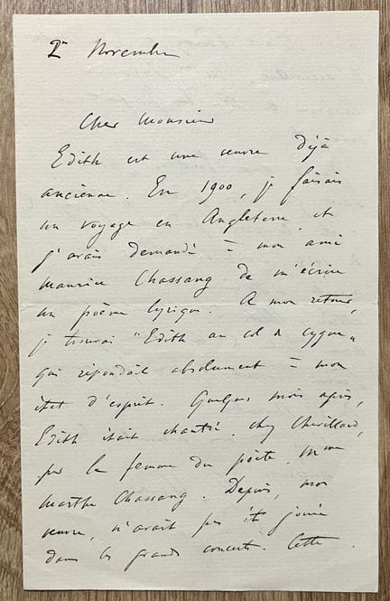 HÜE (Georges) (1858-1948). Compositor francés. Alu