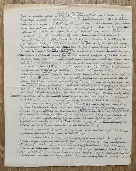 GOUNOD (Charles) — Manuscrito sobre la Torre de Ba