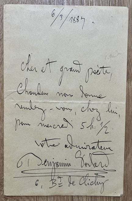 GODARD (Benjamin) (1849-1895), compositor, violini