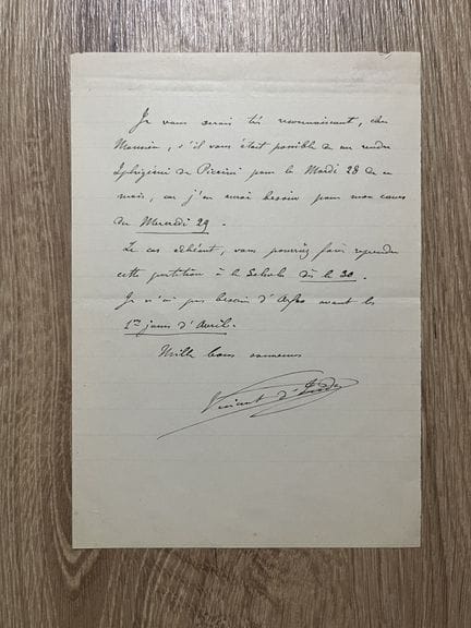 D'INDY (Vincent) (1851-1931)

Compositor y pedagog