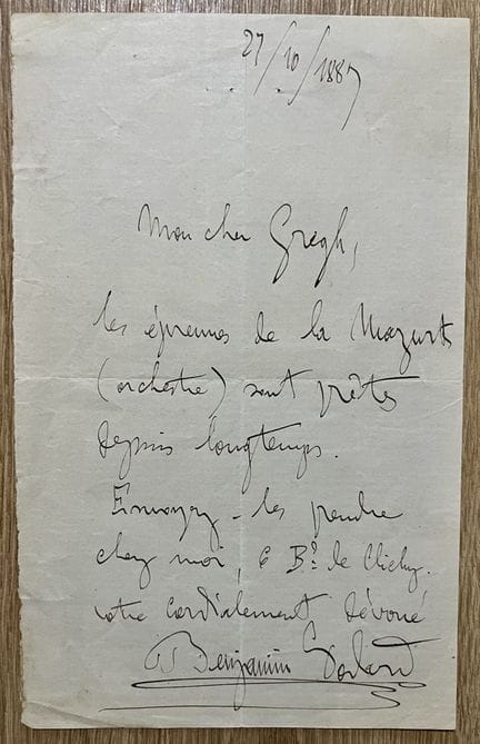 GODARD (Benjamin) (1849-1895), compositor y direct