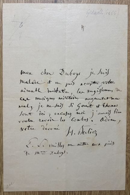 BERLIOZ (Hector) (1803–1869). French composer. A l