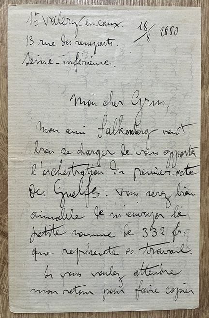 GODARD (Benjamin) (1849-1895), compositor, violini