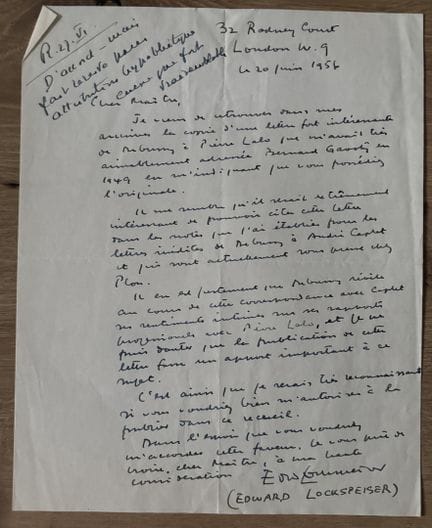 LOCKSPEISER (Edward). (1905-1973). Musicólogo, crí