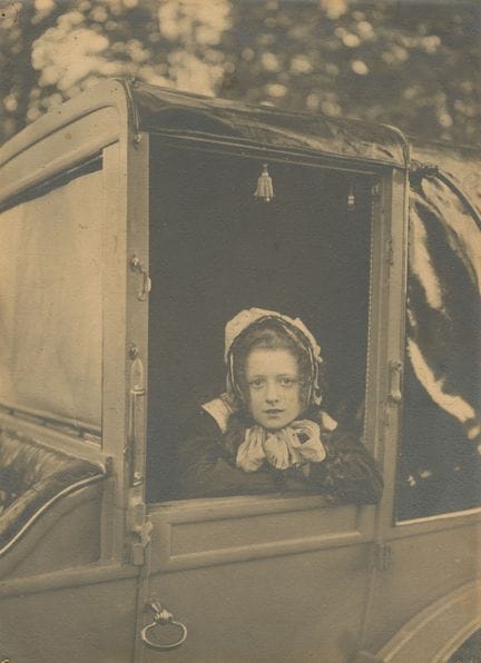 Unknown artist 
Portrait of a Young Girl at a Car 