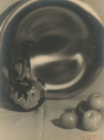 L. DUFOUR (20th century) 
Still Life, Apple, Caraf