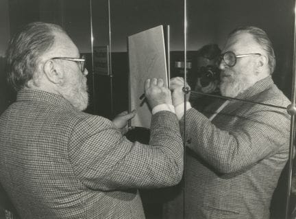 Sergio Leone
The Italian director signing an autog