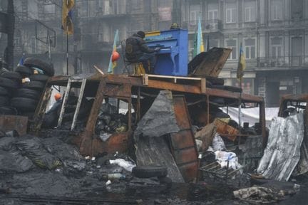 Eric BOUVET (Né en 1961) 
Place Maïdan, Kiev, Ukra