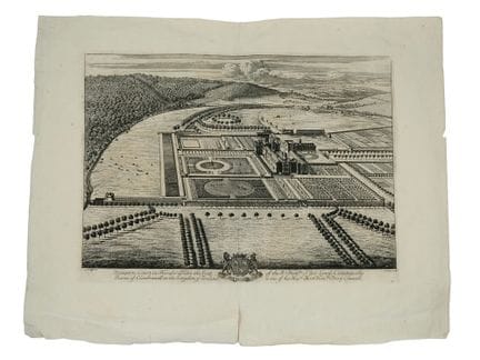 INCISIONE DEL 1707 DI HAMPTON COURT, JAN KIP (1652