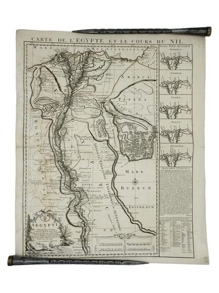 Una mappa storica dell’Egitto e del Nilo del 1757 